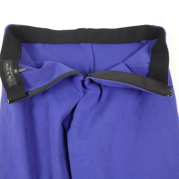 rag & bone Simone Slim Stretch Zipper Pants Electric Blue Women's 10 - Picture 6 of 10